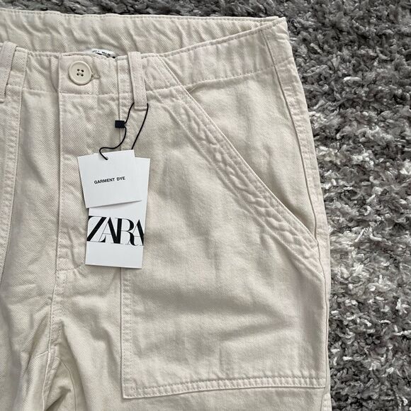NWT Zara Cotton Pants With Pockets - Picture 5 of 11